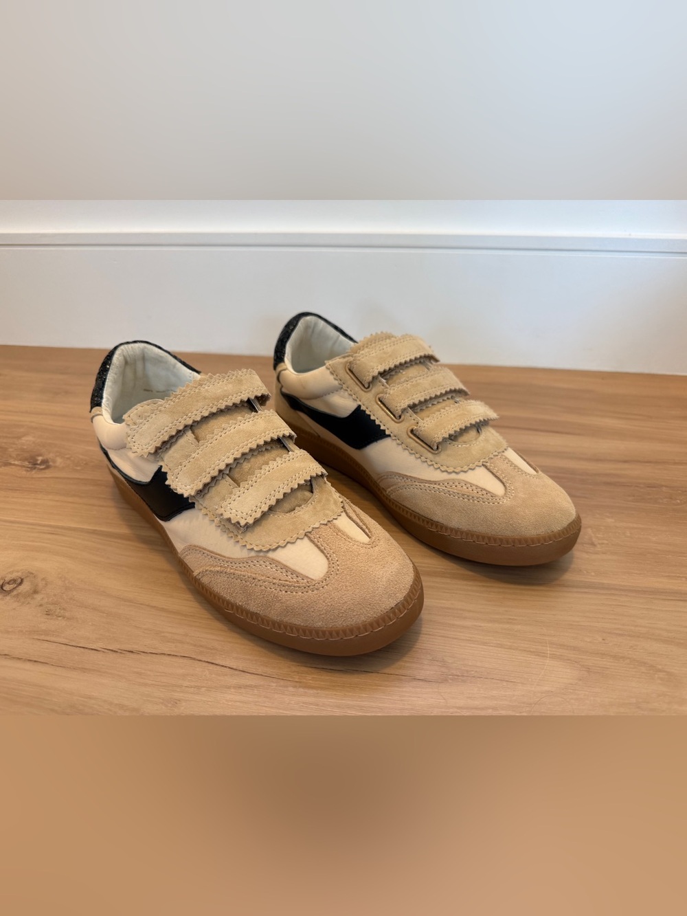 NWT- Dolce Vida Notice Velcro Tan Suede sneakers - size 9